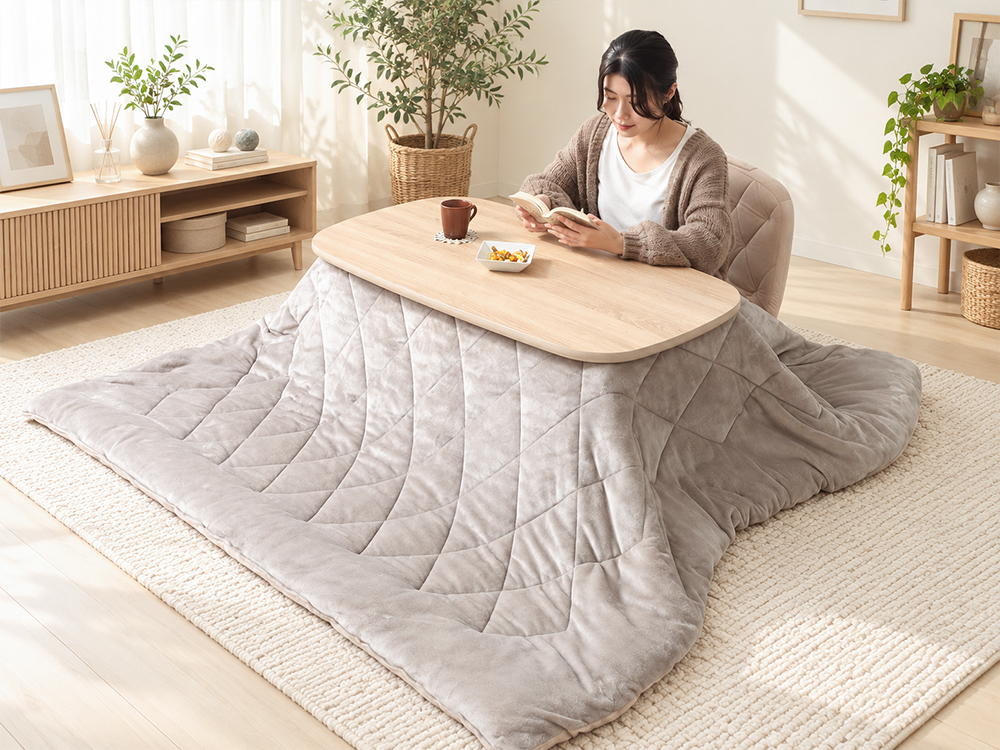 床に座って使うロータイプのこたつ