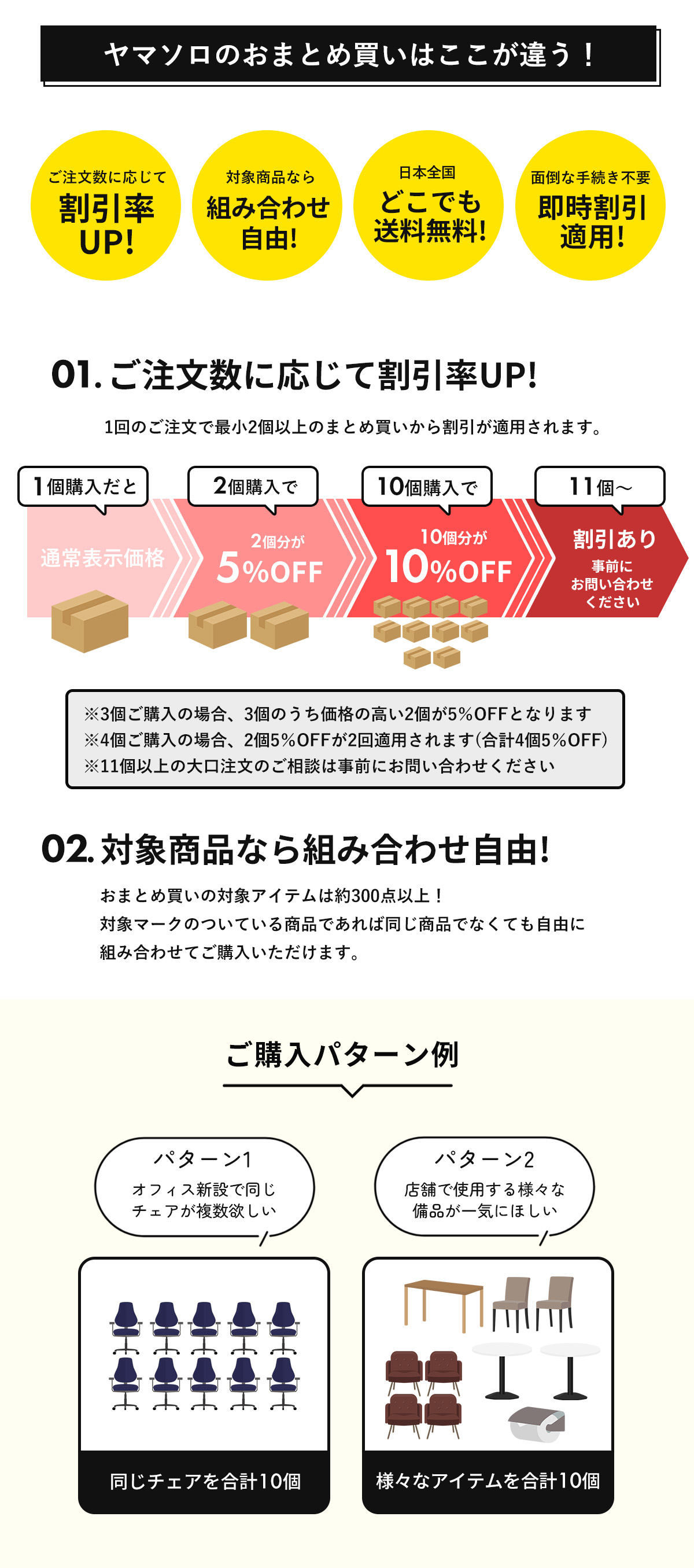 まとめ買い割サービス