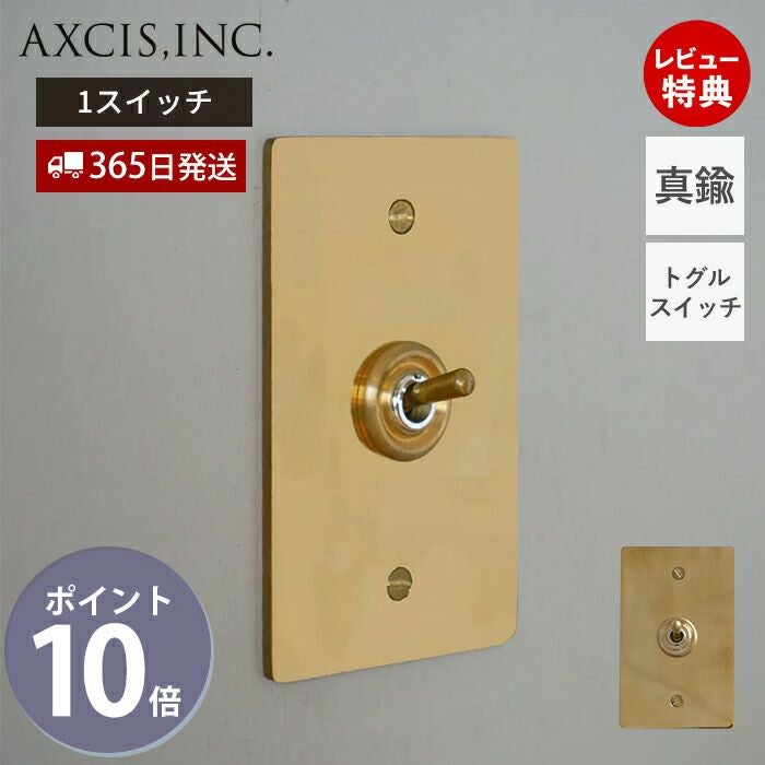【正規品】アズイリス　新品未開封　パンフレット付き 真鍮プレートスイッチ アクシス（AXCIS） | ヤマソロ公式