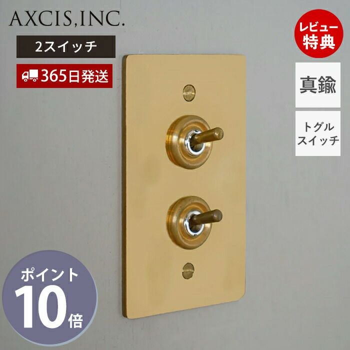 真鍮プレート 2スイッチ アクシス（AXCIS） | ヤマソロ公式