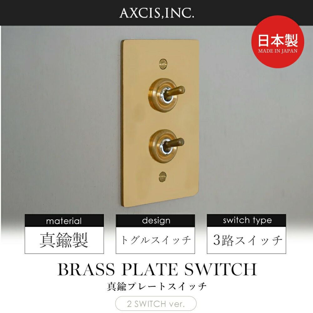 真鍮プレート 2スイッチ アクシス（AXCIS） | ヤマソロ公式