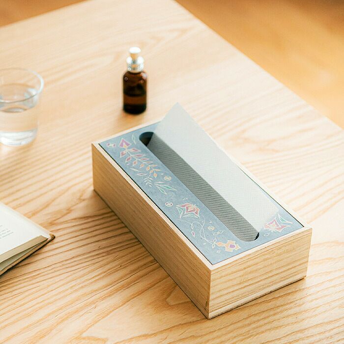 なのらぼ 珪藻土ペーパータオルボックス 加賀友禅 吸シリーズ