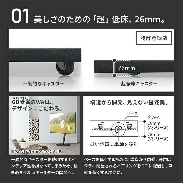 WALLインテリアテレビスタンド M1 CASTER 組立サ | ヤマソロ公式
