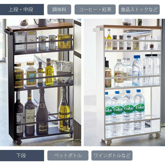 山崎実業 公式 ハンドル付きスリムワゴン タワー | ヤマソロ公式