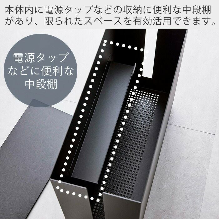 山崎実業 公式 キャスター付きケーブル収納ラック タワー | ヤマソロ公式