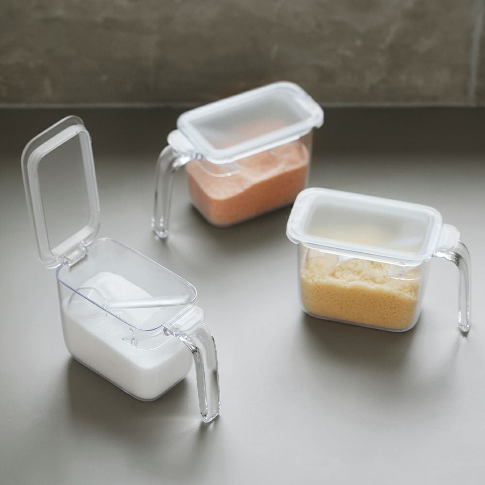 調味料ラック＋調味料ポット370ml(2個) 3点セット マーナ(marna