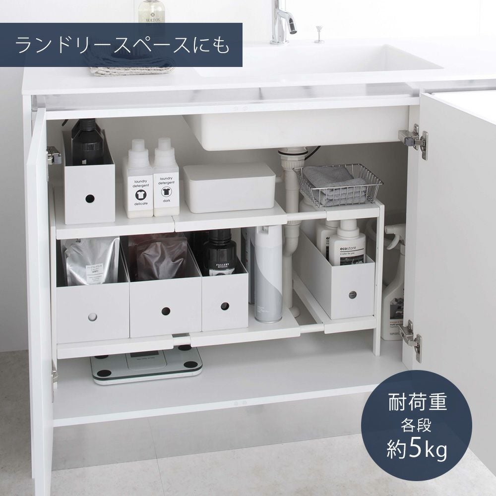 山崎実業 公式 伸縮シンク下ラック2段 D30 タワー | ヤマソロ公式