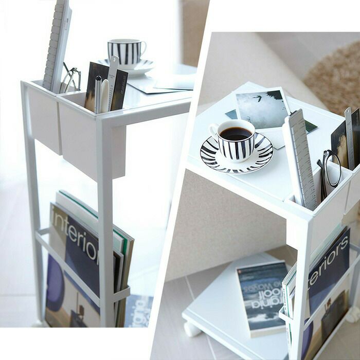 山崎実業 公式 サイドテーブルワゴン タワー | ヤマソロ公式