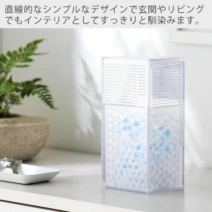 山崎実業 公式 ツーウェイ消臭ビーズケース スマート クリア