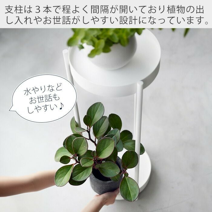 山崎実業 公式 キャスター付きプランタースタンド タワー 2段