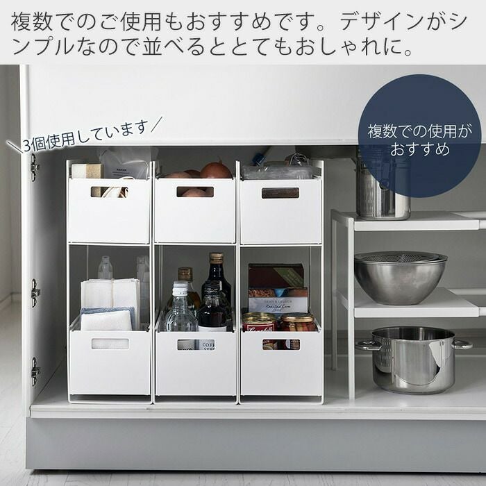 MJKQ9 キッチン収納 スリム 積み重ねバスケット L*3 1個セット ストッカー キッチンストッカー ケース ボックス 積み重ね キッチン収納 スリム 積み重ねバスケット 3個セット ストッカー （ キッチンストッカー ケース ボックス ）
