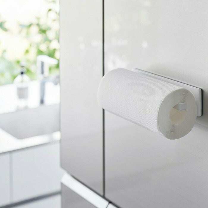 山崎実業 公式 フィルムフックキッチンペーパーホルダー タワー