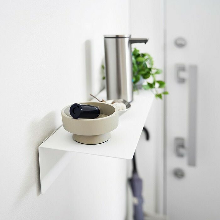 山崎実業 公式 マグネットが付くウォールラックW50 タワー 石こう