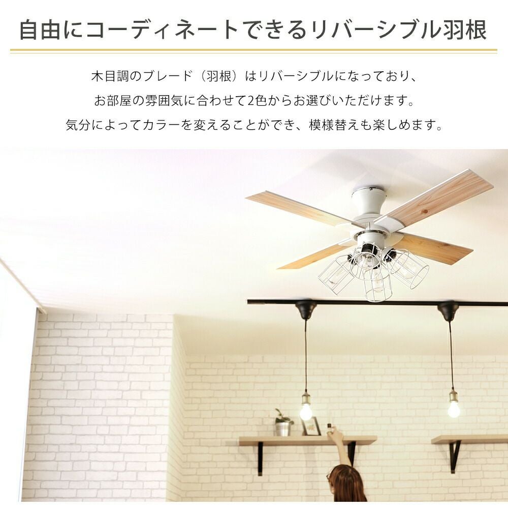 シーリングファン 4灯 LED対応 JE-CF003 ジャヴァロエル | ヤマソロ公式