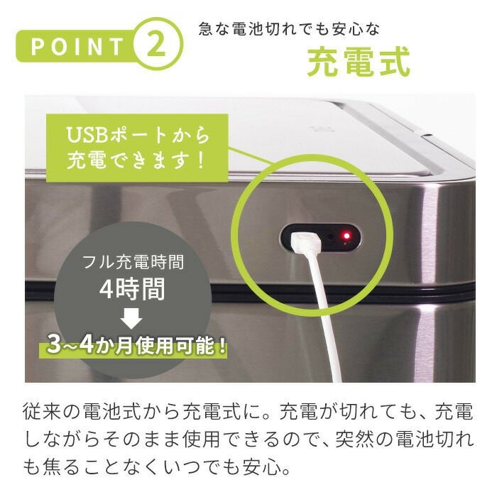 自動開閉ゴミ箱 30L センサー付き デラックスミラージュセンサービン