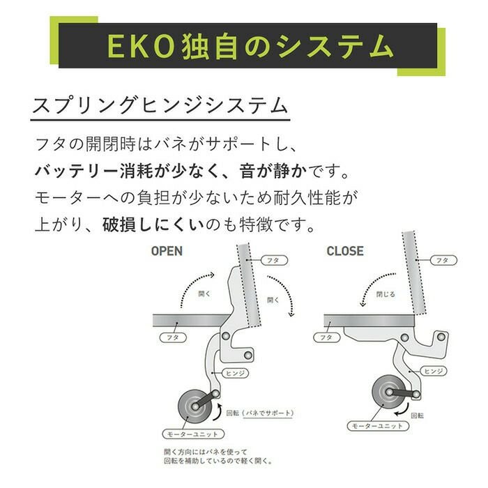 自動開閉ゴミ箱 9L 分別 ごみ 角型 センサー付き エコスマートX充電式