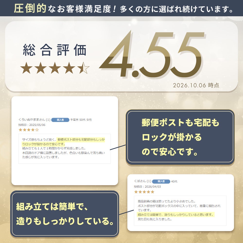 宅配ボックス ポスト一体型 gerade(ゲラーデ) ヤマソロ | ヤマソロ公式