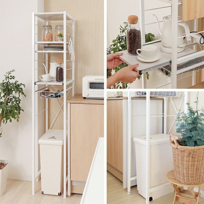 ごみ箱上ラック　スリムタイプ ホワイト色 ゴミ箱上ラック スリムタイプ Frais フレ - 家具専門店どあどあ(西山商店)