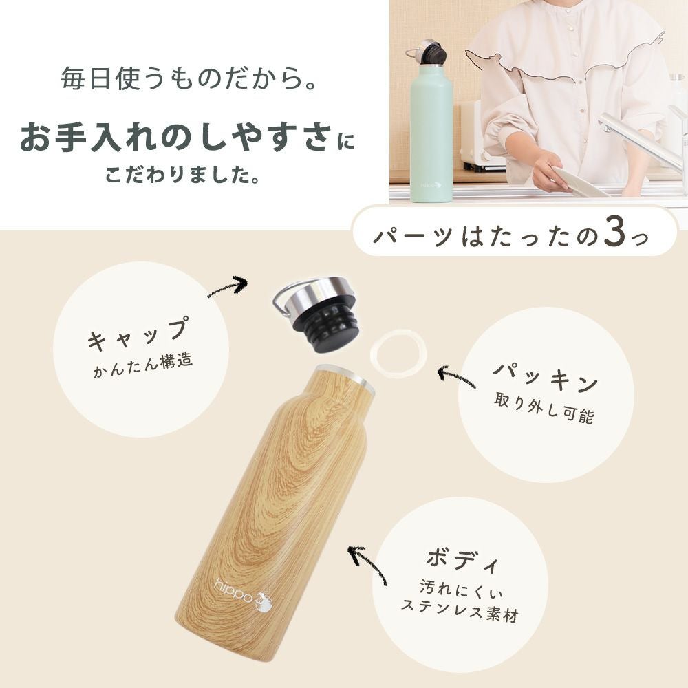 水筒 ステンレスボトル 500ml 1000ml hippo(ヒッポ) ミルク缶型