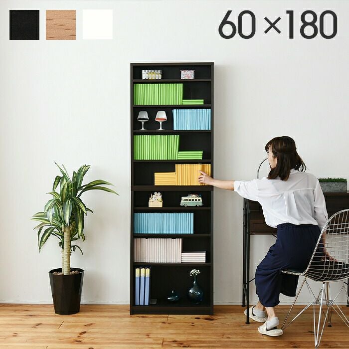 1cmピッチ大容量収納ラック 本棚 幅60 本体 YHK-0214 | ヤマソロ公式