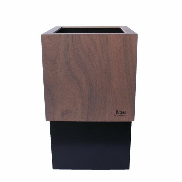 ヤマト工芸 ダストボックス W CUBE 10L ウォールナット YK06-012
