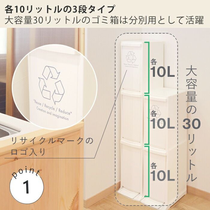 ゴミ箱 LFS-933 3段(30L) | ヤマソロ公式