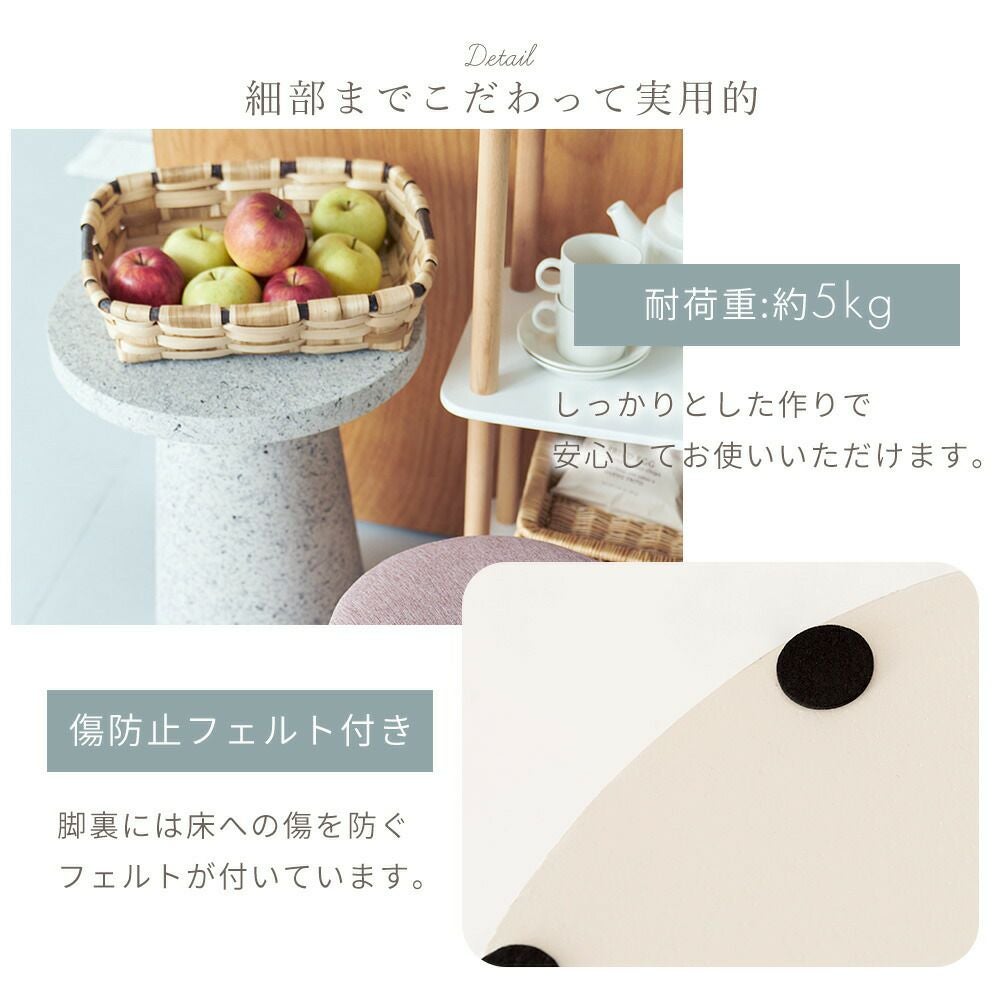 サイドテーブル H50cm 大理石風 マーブル柄 | ヤマソロ公式