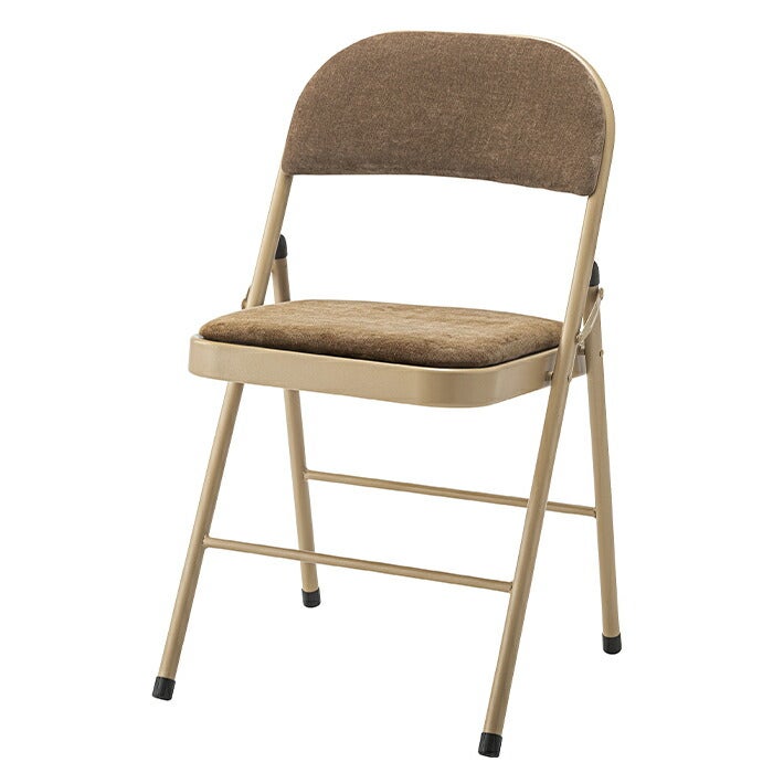 ballaholic 折りたたみチェア ベージュ フォールディングチェア ベロア パイプ椅子 | ヤマソロ公式