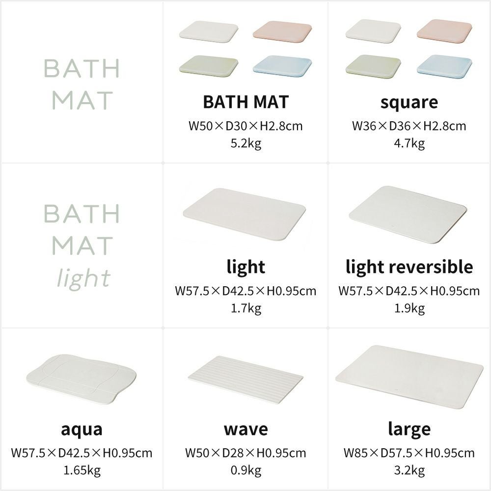 soil 珪藻土 バスマット 日本製 BATH MAT square | ヤマソロ公式