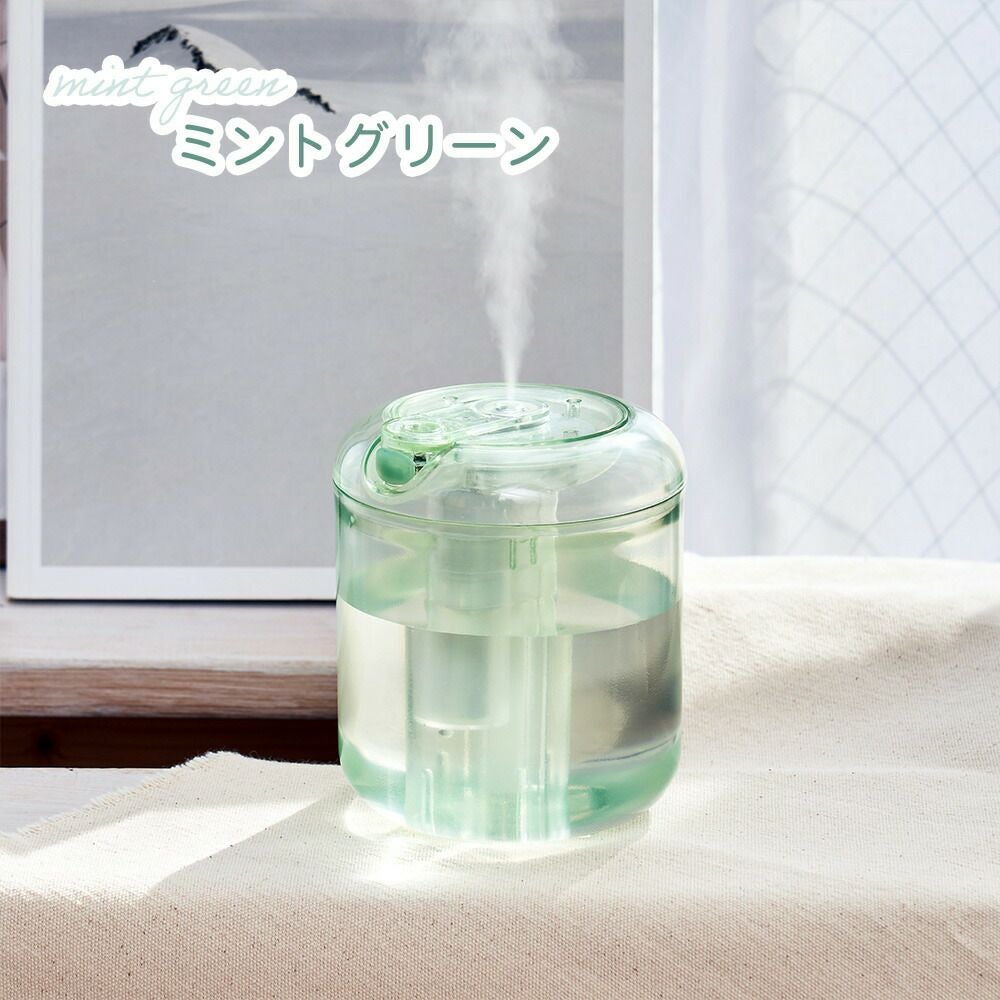 卓上型加湿器 LEDライト付き ホワイト・ミントグリーン 楽天市場】＼5/9-16限定☆最大500円オフ／缶型加湿器 卓上加湿器 静音
