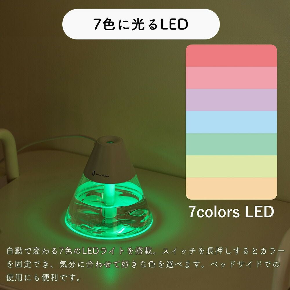 USB給電式miniﾎﾟｯﾌLEDﾗｲﾄ加湿器 LCAHF007 | ヤマソロ公式