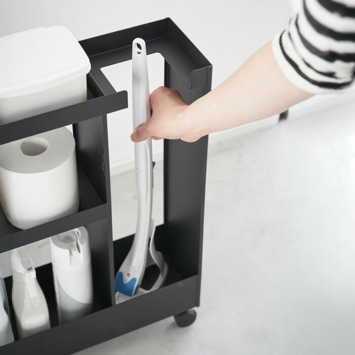 山崎実業tower　キッチンワゴン　キャスター付スリムワゴン トイレワゴン 山崎実業 公式 キャスター付きトイレスリムワゴン タワー | ヤマソロ公式