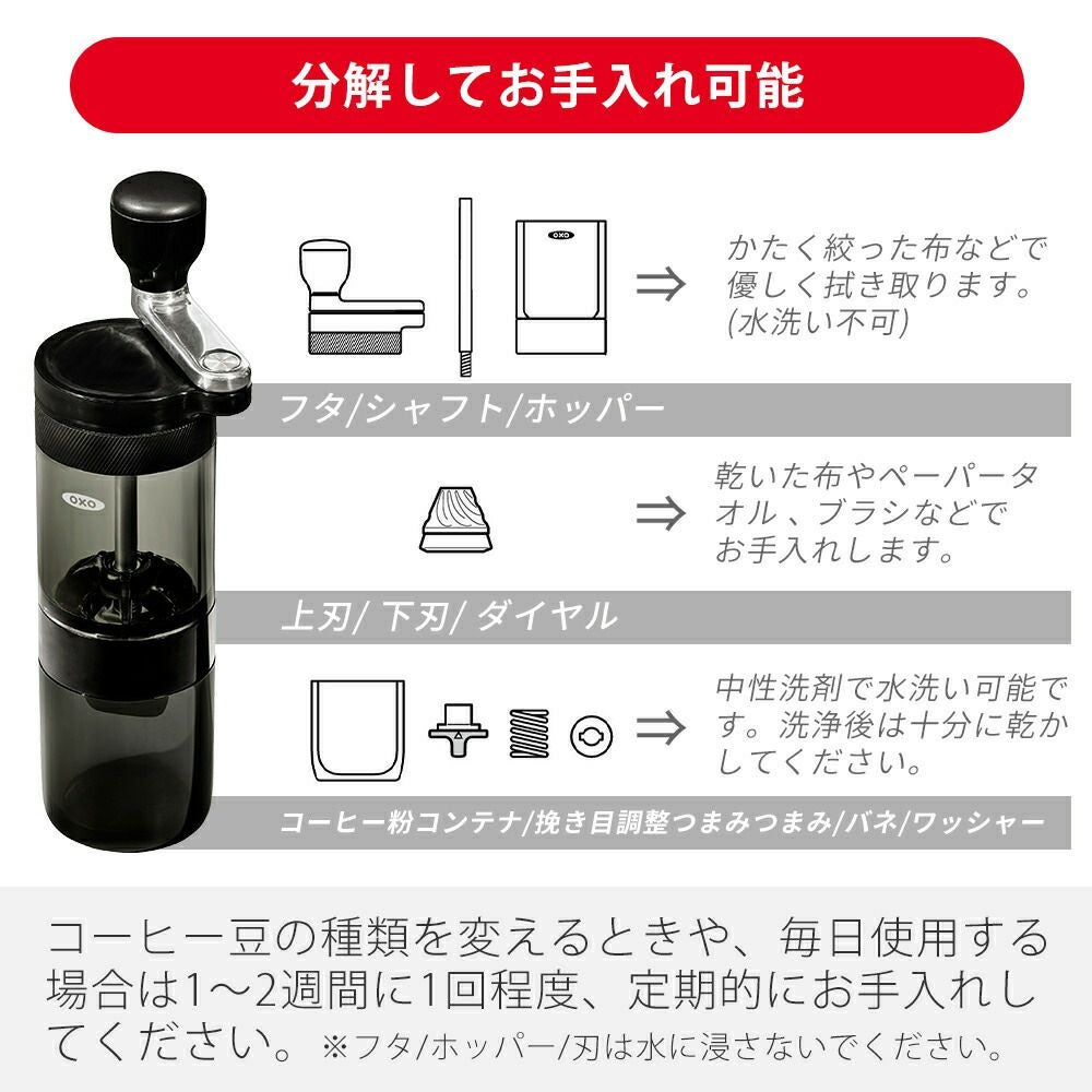 オクソー(OXO) コンパクトコーヒーグラインダー | ヤマソロ公式