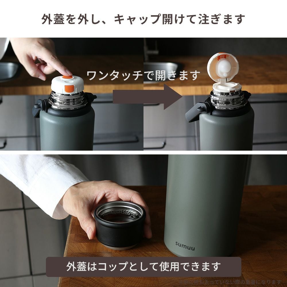 sumuu 真空ダブルステンレスピクニックボトル ミーボ | ヤマソロ公式