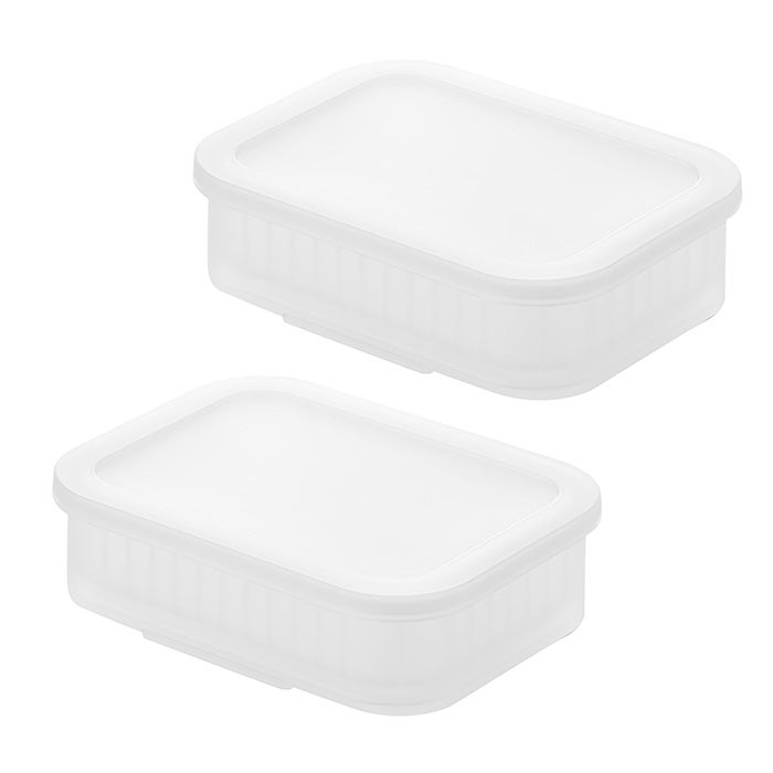 Tupperware 大容量食品保存容器 2個セット　1個ハンドル付き 山崎実業 公式 温まりやすい立つ冷凍ごはん容器 タワー 一膳 2個 4個 6
