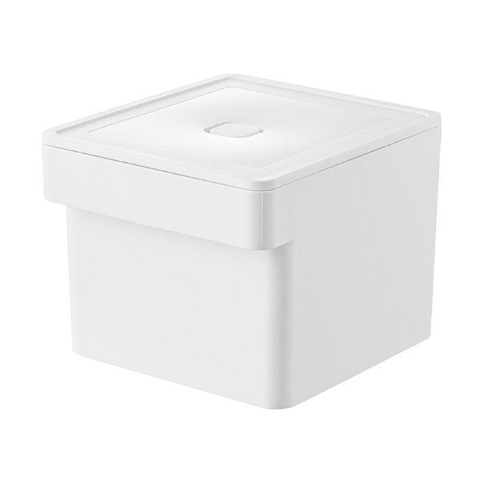 蓋付き保存容器　高さ7cm, 幅5.5cm セーフティキャップ付クリア容器 120×120×25mm「500セット(本体500、蓋