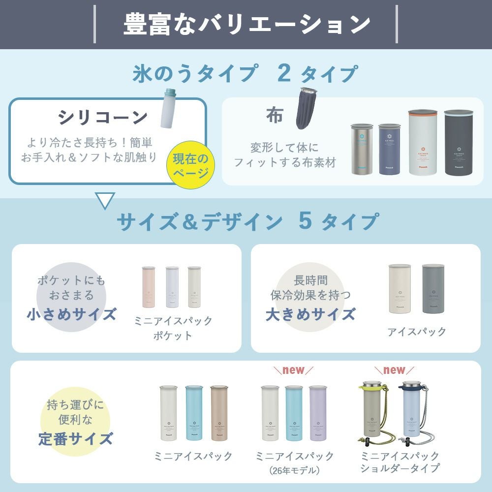 アイスパック シリコーン氷のうタイプ ピーコック | ヤマソロ公式