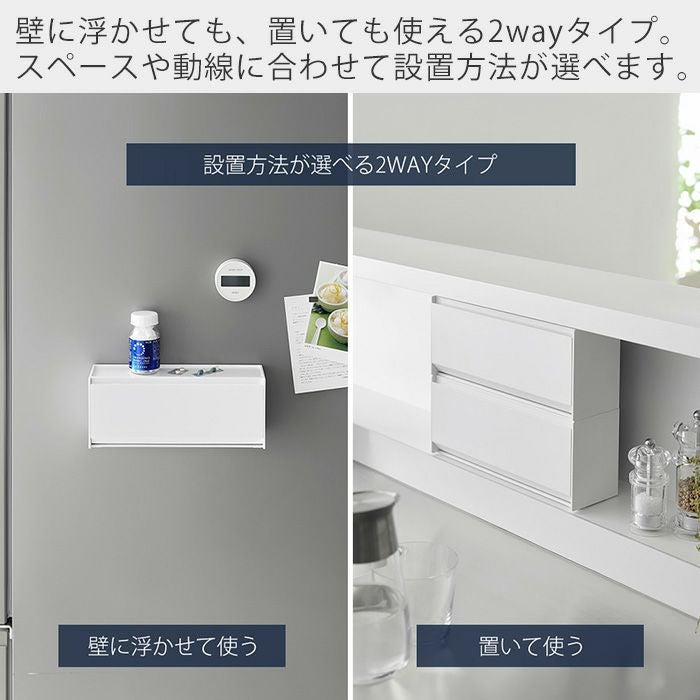 山崎実業 公式 マグネットお薬＆サプリメント収納ケース タワー