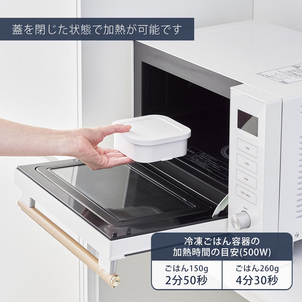 山崎実業 公式 冷凍ごはん容器＆バルブ付き密閉ランチボックスセット