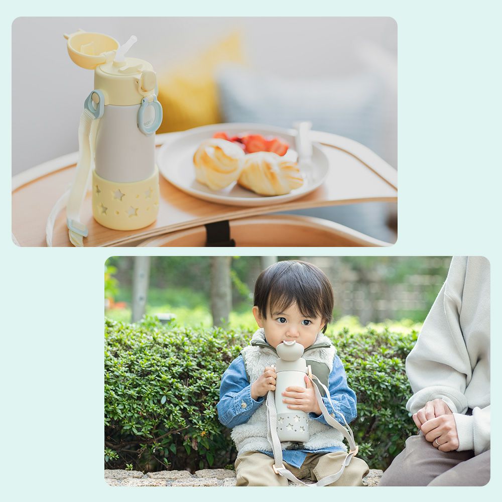ベビーストローマグ（ベルト付き） 400ml 水筒 ピーコック | ヤマソロ公式