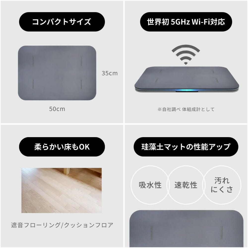 issin 取替用ソフト珪藻土マット 体組成計モデル専用 ミニオン