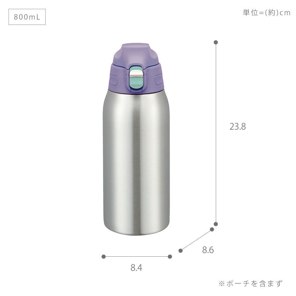 ステンレスボトル ワンタッチストレートタイプ 800ml/1000ml 水筒