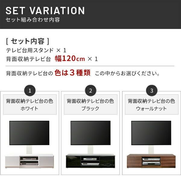 WALLインテリアテレビスタンド テレビ台用スタンド＋背面収納テレビ台