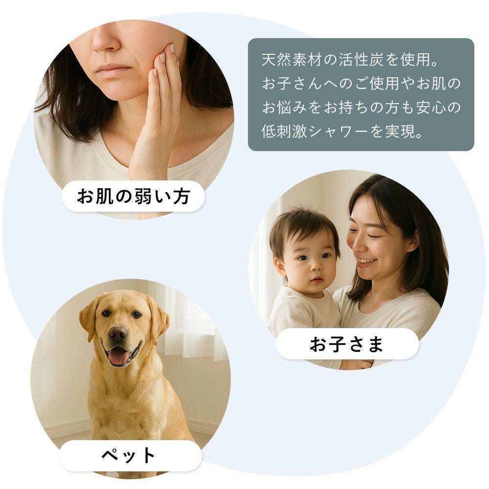 Noend オーガニックファインバブル三層構造活性炭フィルター