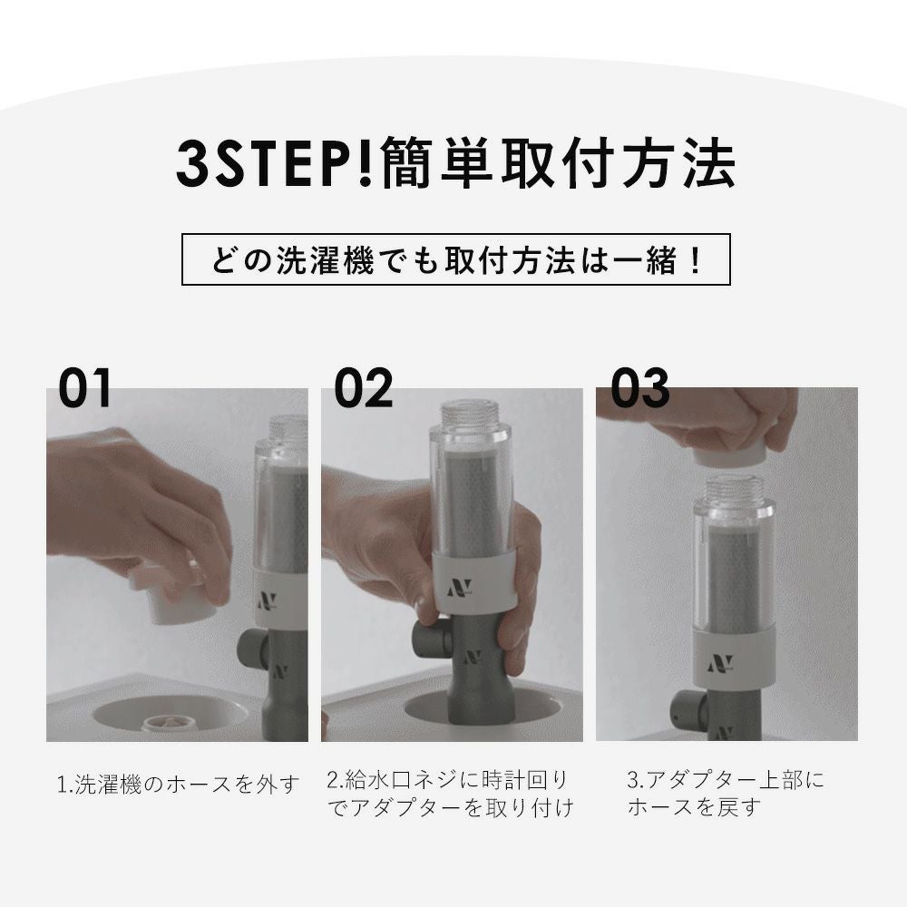 Noend オーガニックファインバブル 洗濯機アダプター フィルターケース