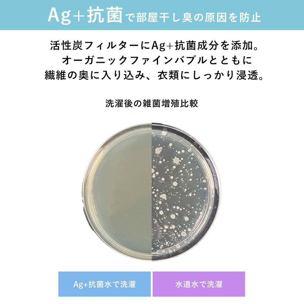 Noend オーガニックファインバブル 三層構造活性炭フィルター(洗濯機