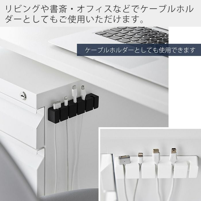 山崎実業 公式 フィルムフックシリコーン歯ブラシホルダー タワー 5連