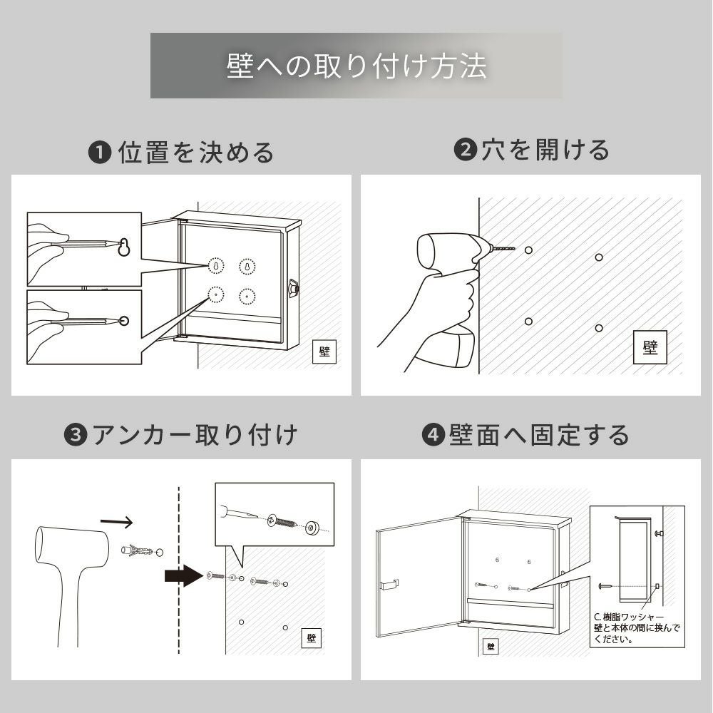 壁掛けポスト Serra Premium(セラ プレミアム)+スタンド TIERRA