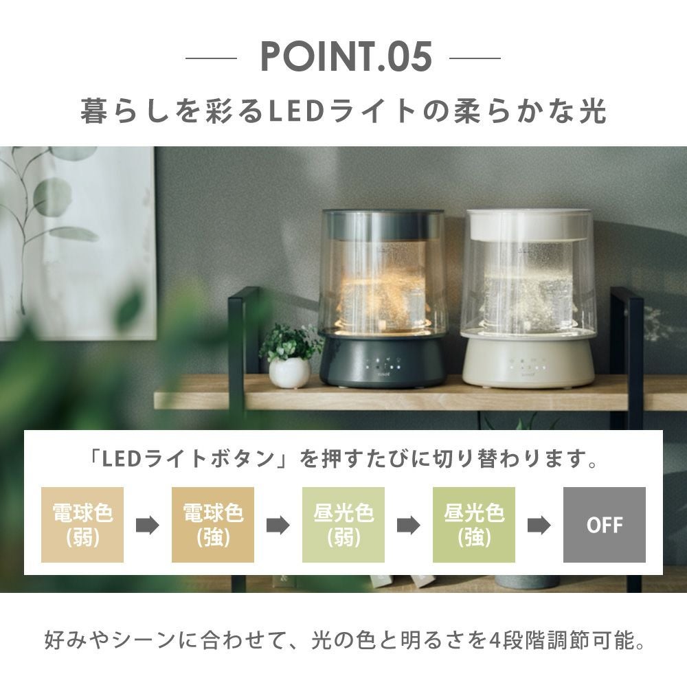 QUADS ガラススチーム加湿器 GLASS グラス | ヤマソロ公式