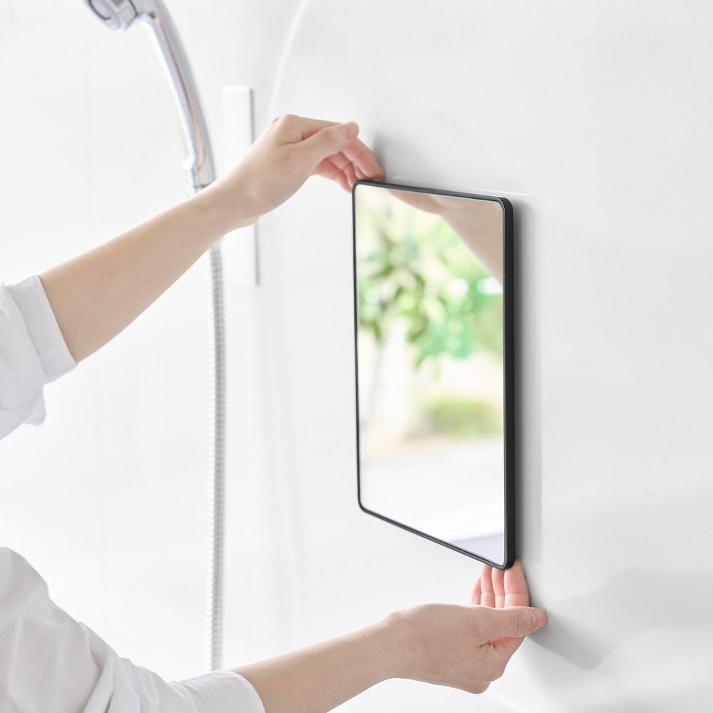 山崎実業 公式 マグネットバスルームミラー 角型 ロング 丸型 23cm